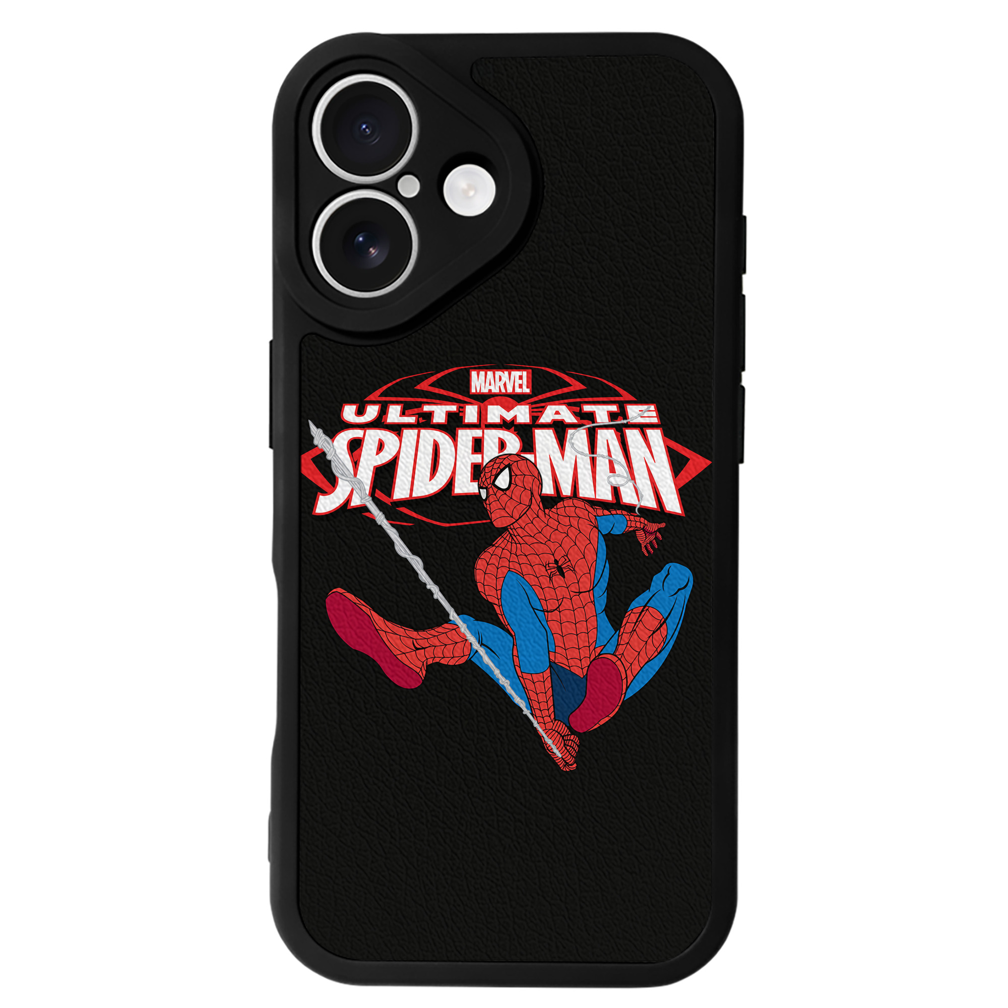 Spider Man スパイダーマン 【iPhone 16シリーズ対応】シリコンスマホケース（レザー調） 材質：シリコン